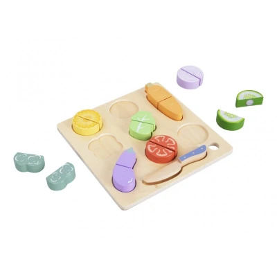 Legume din lemn pentru feliere - Jucaria de bucatarie pentru copii